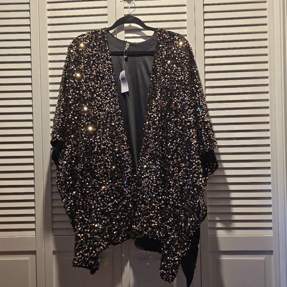 Torrid Sequin Ruana